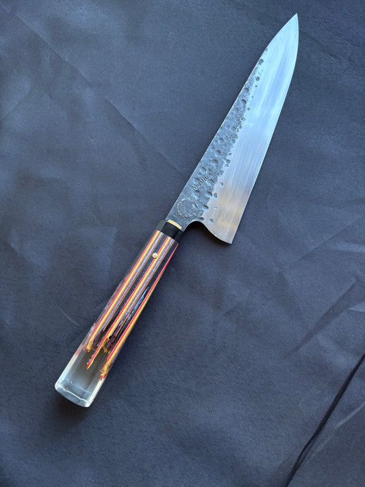 8” Broken Board Chef (red purple grey)