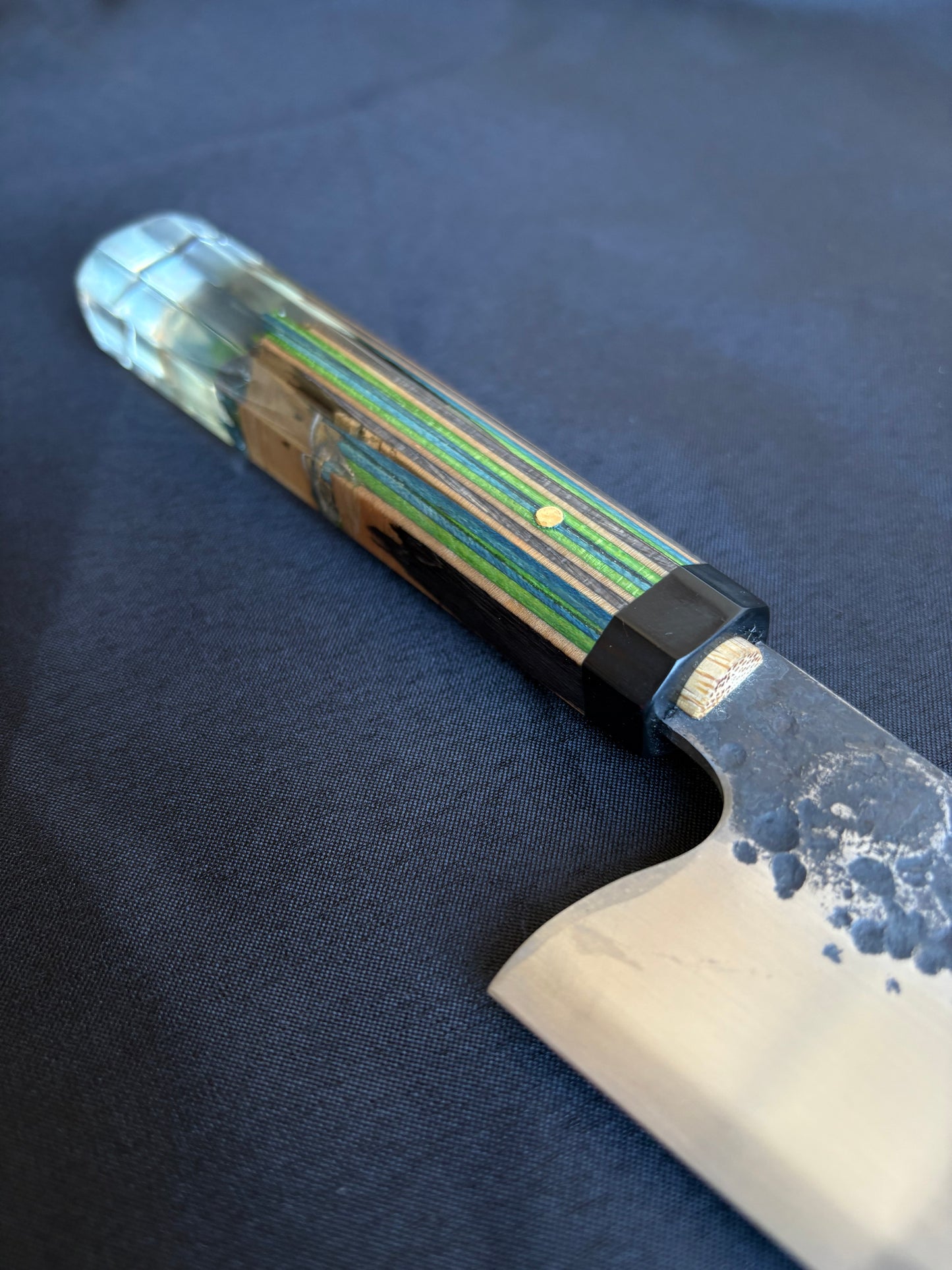 8” Broken Board Chef (green blue)