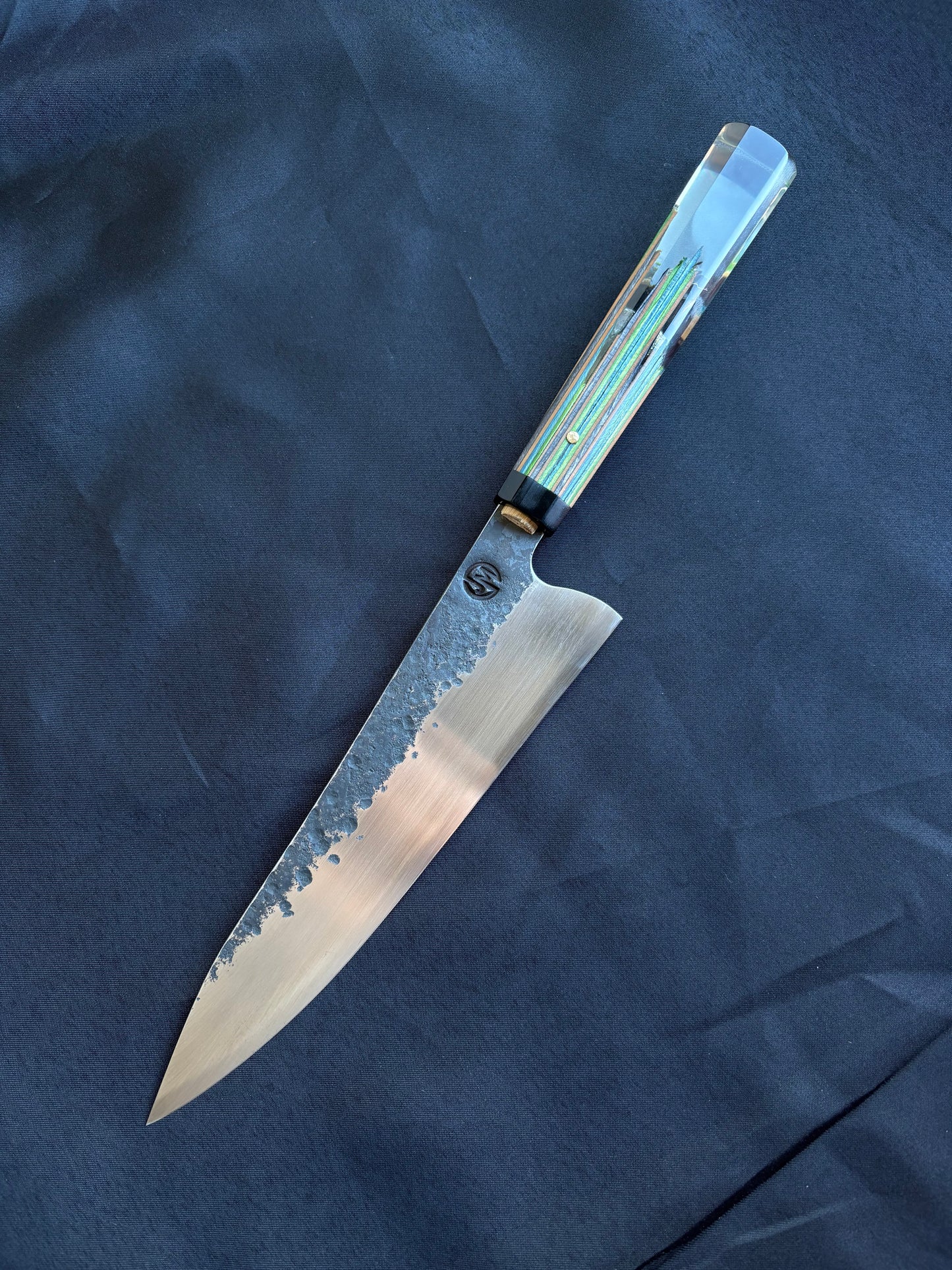 8” Broken Board Chef (green blue)